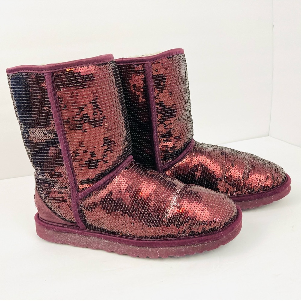 UGG Classic Short Sparkles Port Sheepskin Boots